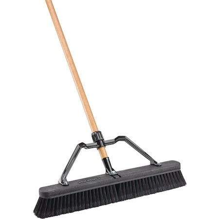 Libman 24 In. W. x 66 In. L. Wood Handle Smooth Surface Commercial Push Broom 847